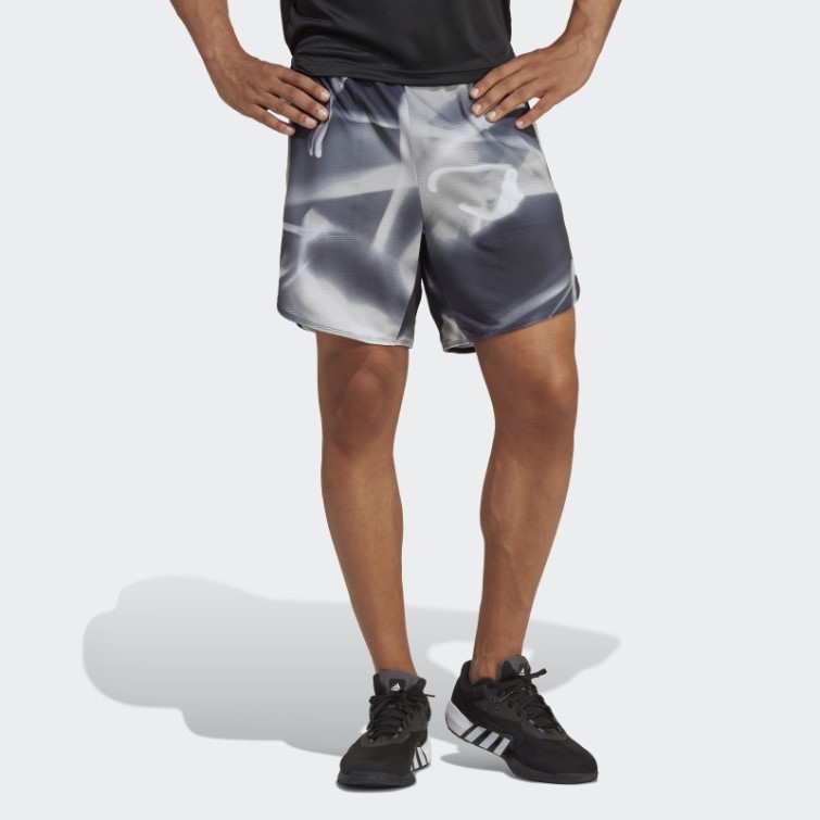 Gris Conçu Pour L'entraînement Short D'entraînement à Imprimé Heat.rdy Hiit Adidas
