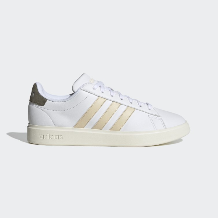 Chaussures Grand Court Cloudfoam Confort Blanc Adidas