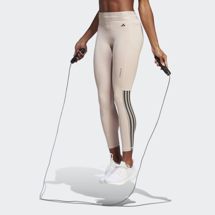 Legging Techfit Hyperglam 7/8 Taupe Adidas