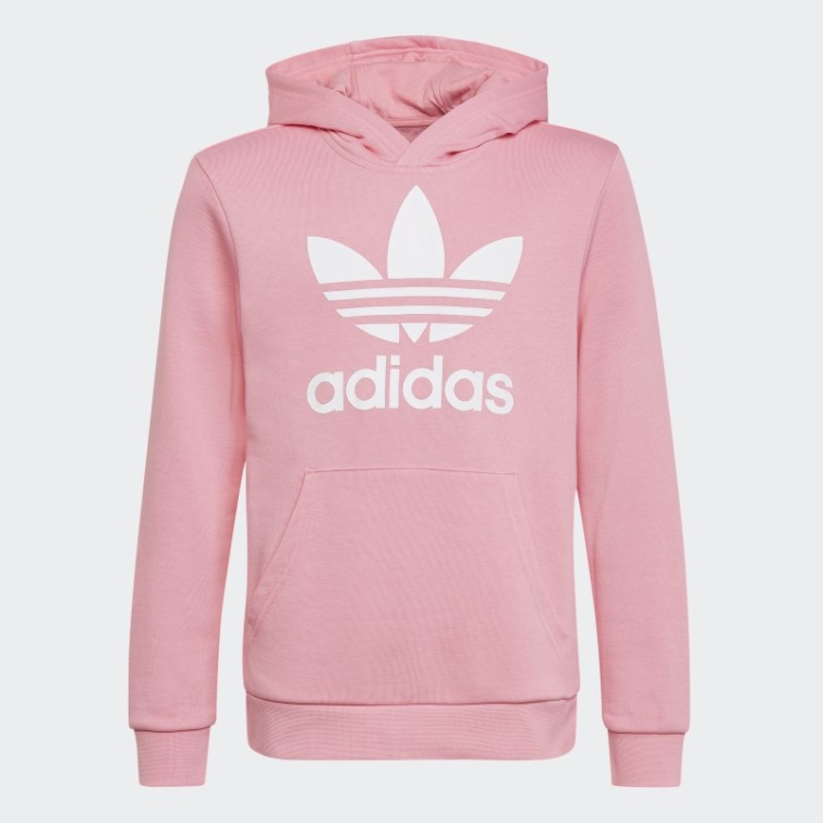 Adidas Sweat à Capuche Trèfle Rose