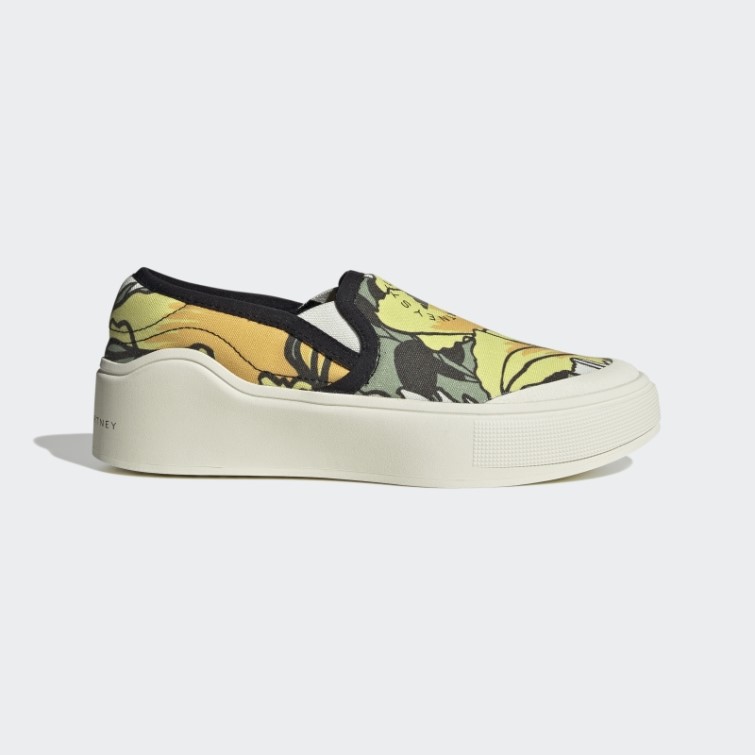 Adidas By Stella Mccartney Court Slip-on Chaussures Vert Tente