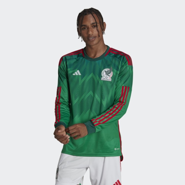 Adidas Mexico 22 Maillot Domicile Manches Longues Vert
