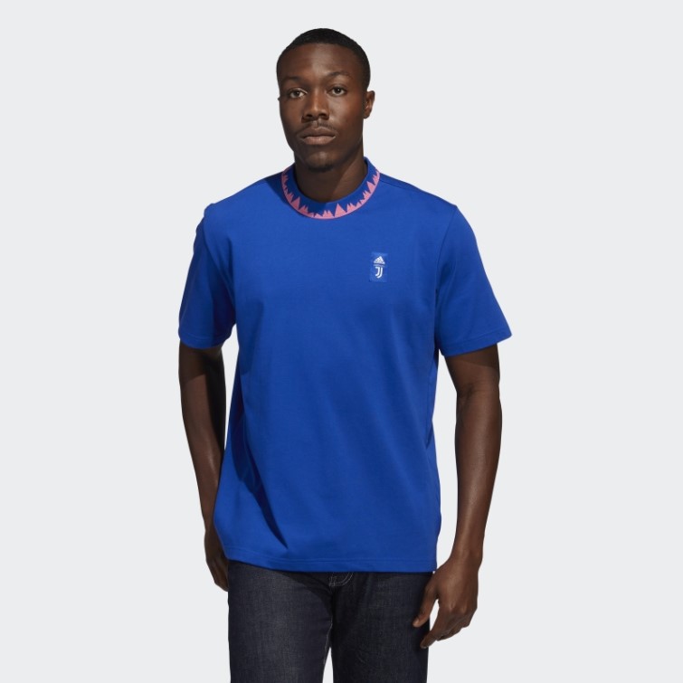 Juventus Lifestyler T-shirt En Coton épais Adidas Royal