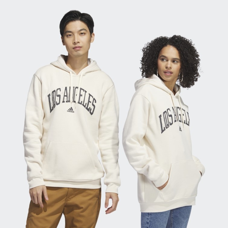 Sweat à Capuche Graphique Adidas Los Angeles Blanc (non Genré)