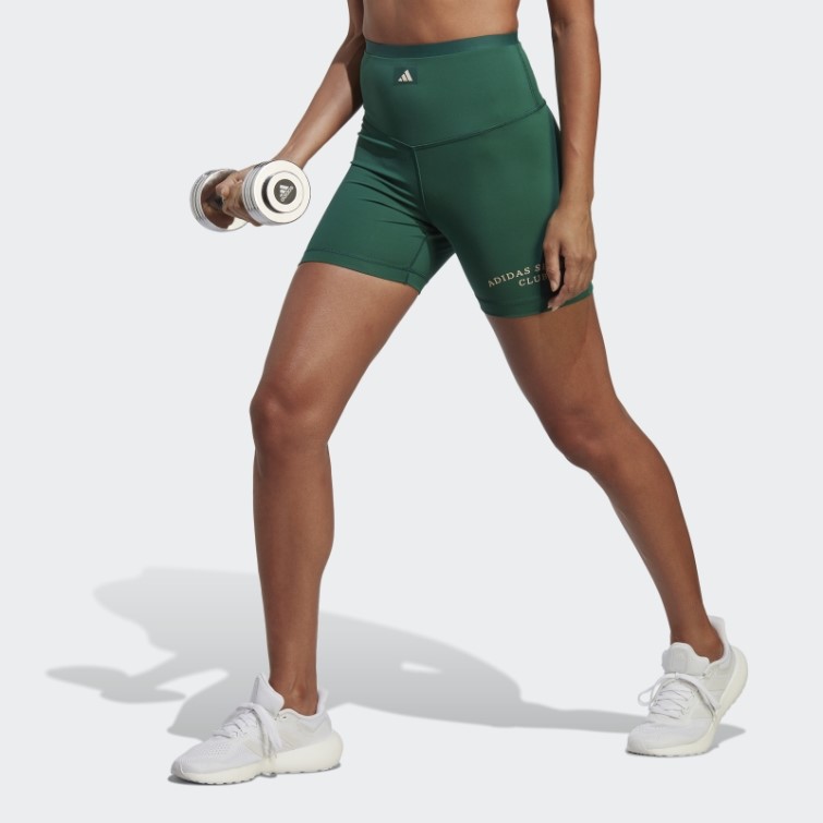 Leggings Sports Club Short Taille Haute Adidas Vert