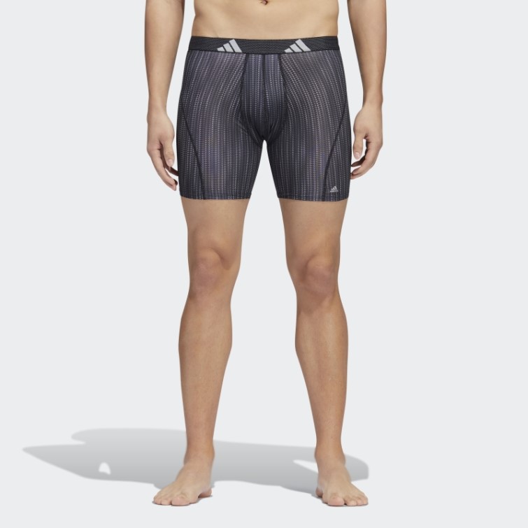 3 Paires De Caleçons Boxers Graphiques En Mesh Performance Noirs Adidas