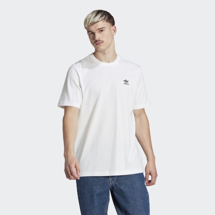 Adicolor Classics T-shirt Trèfle Boxy Dos Et Devant Blanc Adidas