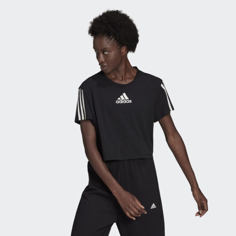 Adidas Aeroready Made For Training Crop Tee Noir