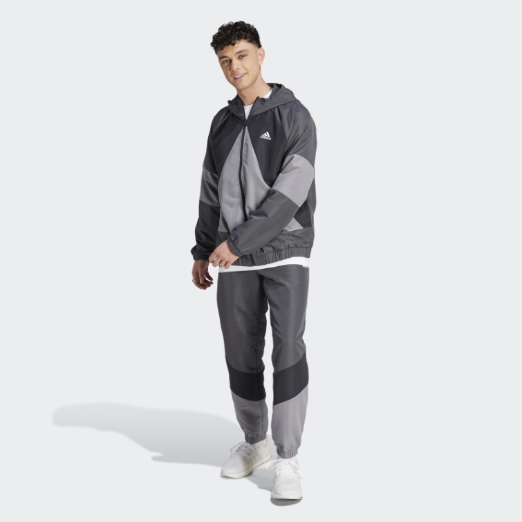 Adidas Survetement Colorblock Gris
