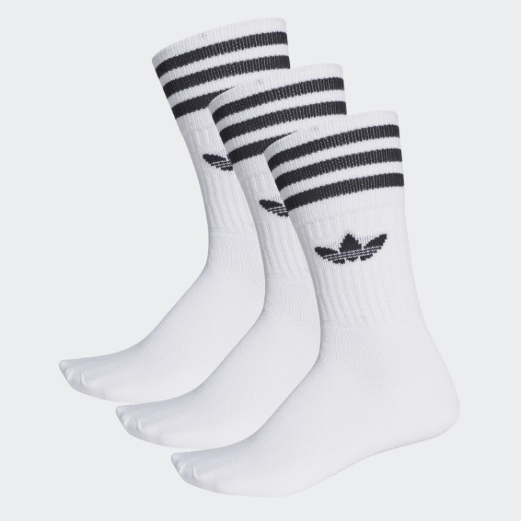 3 Paires De Chaussettes Blanches Unies Adidas