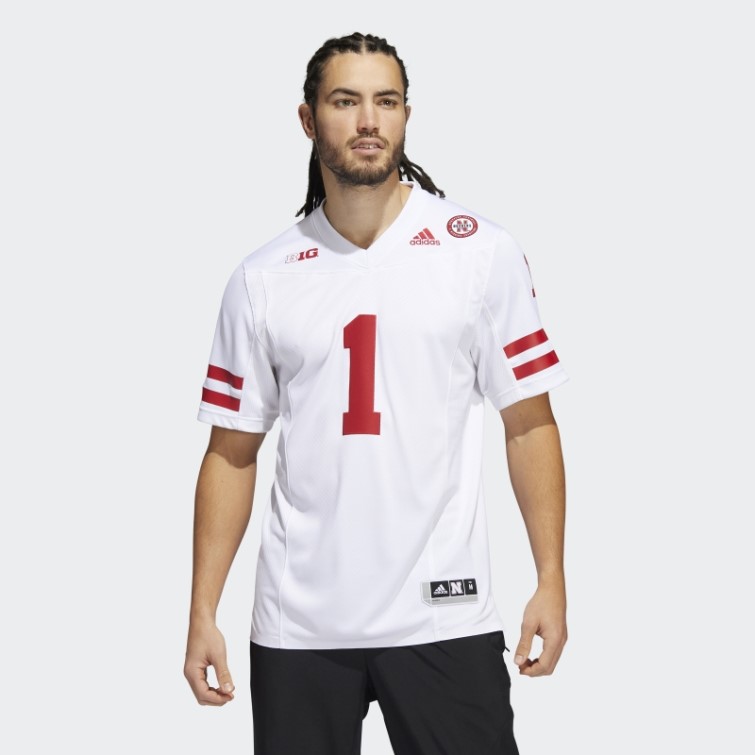 Maillot Extérieur Adidas Cornhuskers Blanc