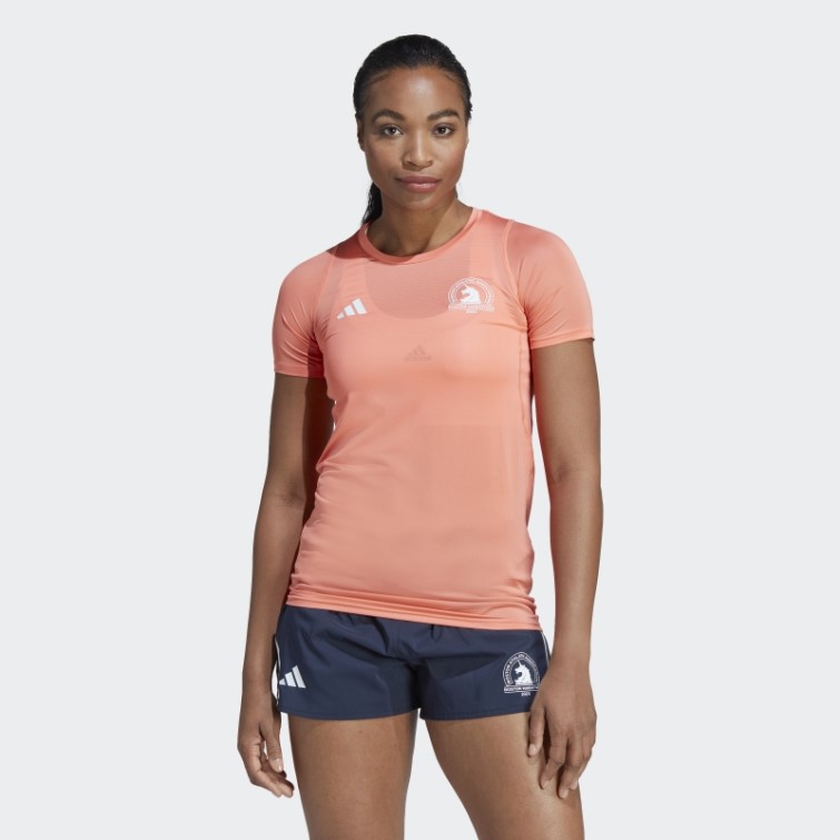 Adidas Corail Boston Marathon 2023 T-shirt De Course