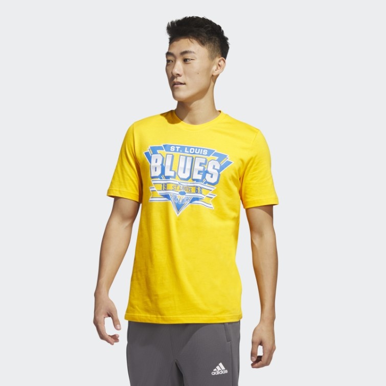 Tee Shirt Meneur De Jeu Athlétique Jaune Blues Adidas