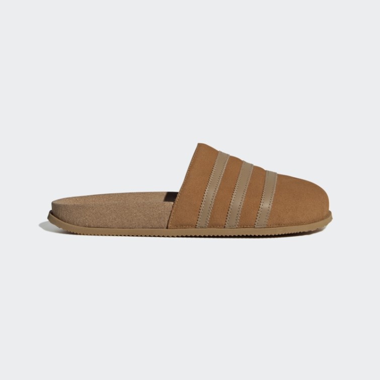 Adidas Claquettes Adimule Lea Marron Clair