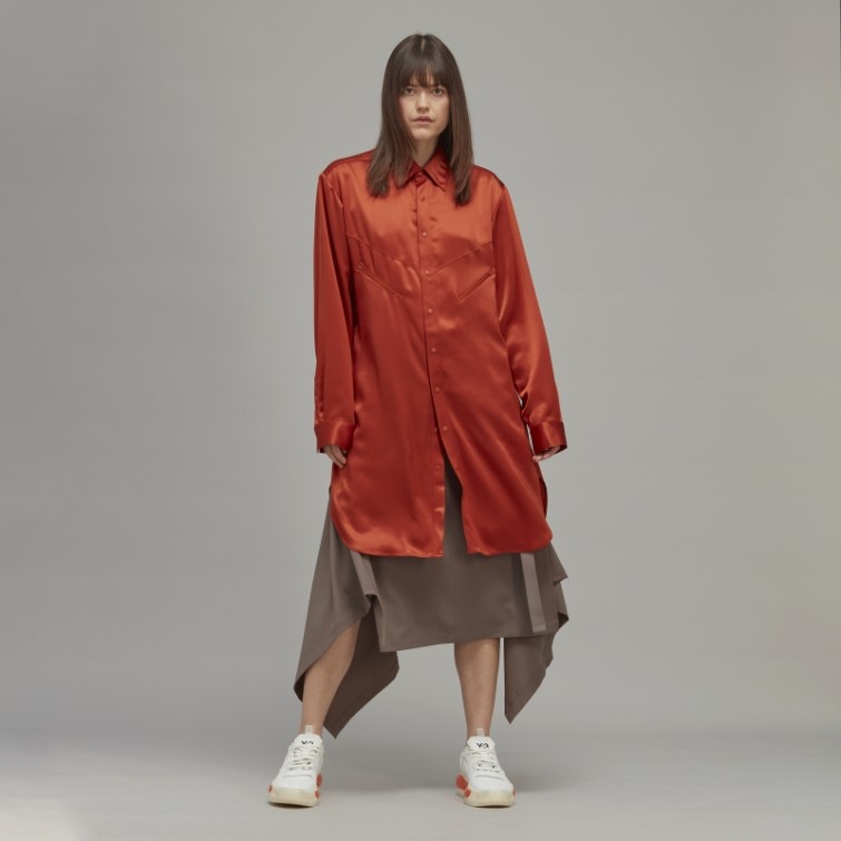 Adidas Robe Chemise En Soie Technique Classique