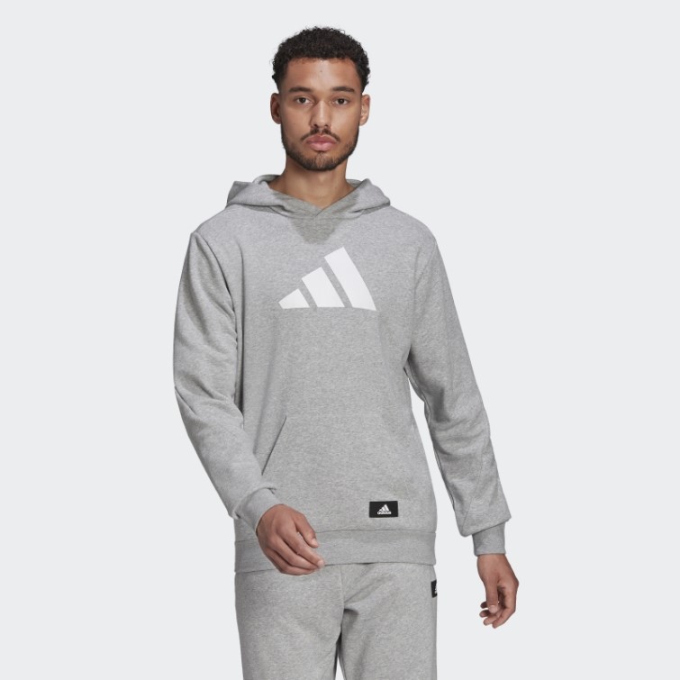 Adidas Sweat à Capuche Future Icons Gris Moyen