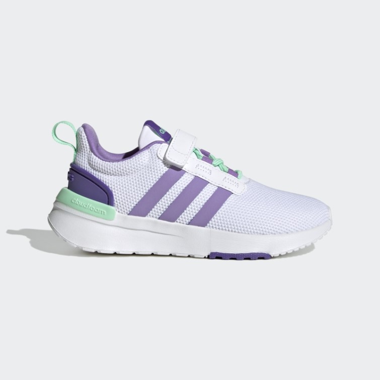 Blanc/violet/menthe