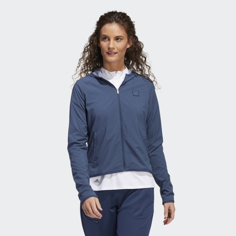 Adidas Sweat à Capuche Doublé Wind.rdy Bleu Marine