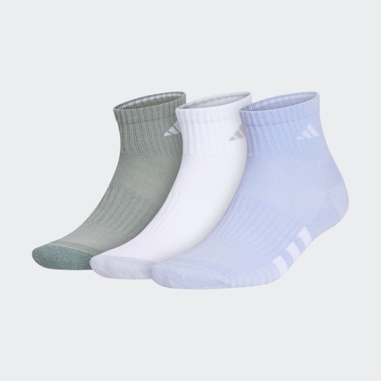 Adidas Chaussettes Matelassées Color Quarter 3 Paires Bleu Aube