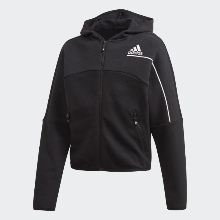 Adidas Z.n.e. Sweat à Capuche Ample Zippé Noir Mode