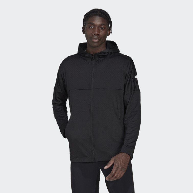 Sweat à Capuche Zippé Adidas Workout Warm Noir
