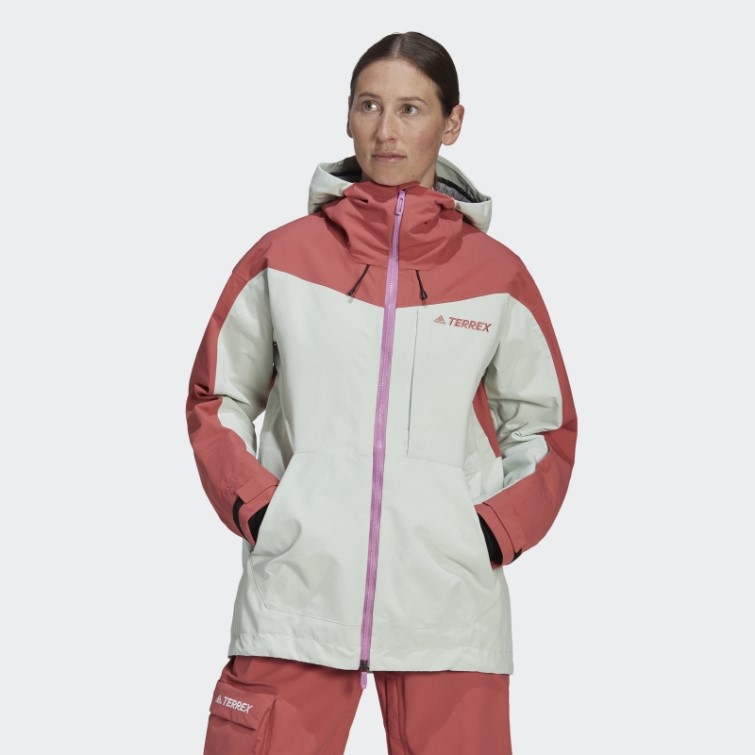Adidas Terrex Veste De Snow En Nylon Post-consommation 3 Couches Rouge