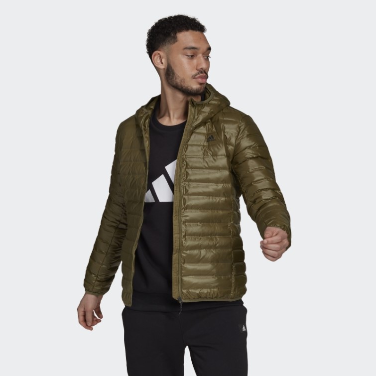 Doudoune à Capuche Adidas Olive Varilite