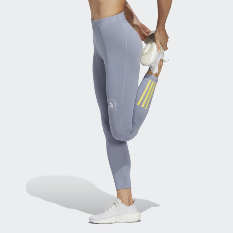 Boston Marathon 2023 Warm Long Running Tights Argent Violet Adidas