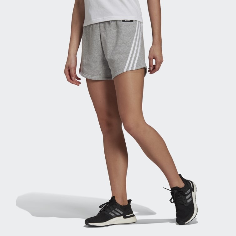 Adidas Sportswear Future Icons - Short Gris Moyen à 3 Bandes Tendance