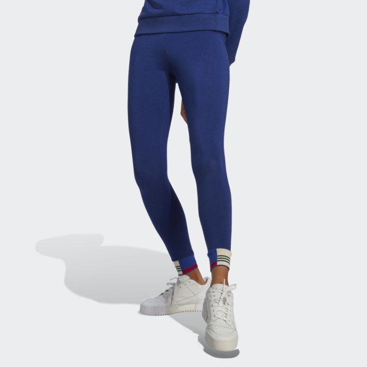Legging Adidas Bleu Victoire Aux Poignets Côtelés