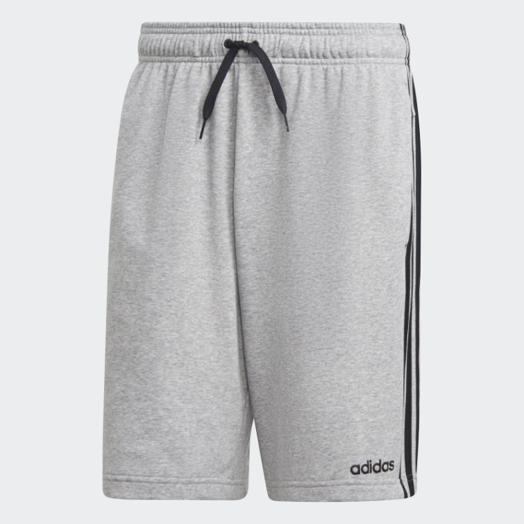 Short En Molleton à 3 Bandes Essentials Adidas Gris Moyen