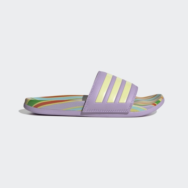 Adidas Adilette Comfort Sandales Violet Lueur