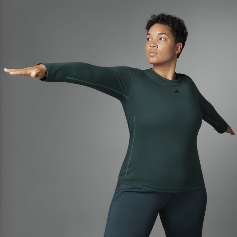 Authentique Balance Yoga T-shirt à Manches Longues Adidas Vert