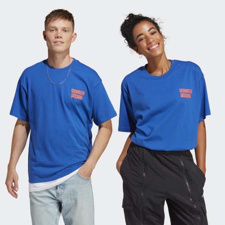 Adidas T-shirt Graphique Bleu Roi