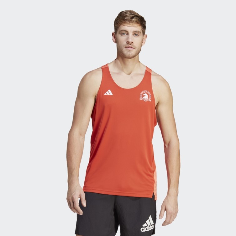 Adidas Boston Marathon 2023 Débardeur Running Rouge