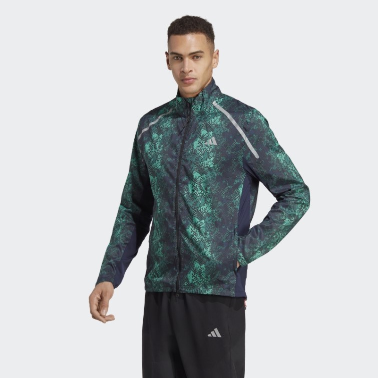 Veste Marathon Adidas Noire à Imprimé Allover