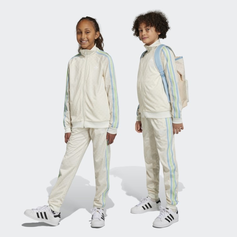 Pantalon De Survêtement à Monogramme Adidas Blanc