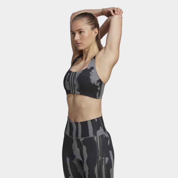 Soutien-gorge D'entraînement à Maintien Moyen Adidas Thebe Magugu Gris