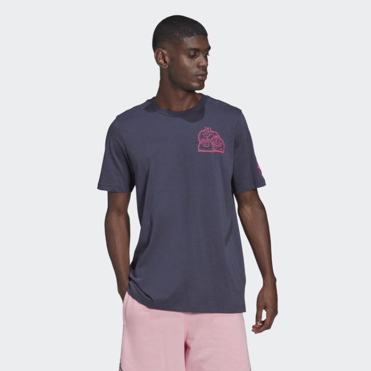 Adidas Originals X Kevin Lyons T-shirt Bleu Marine Mode
