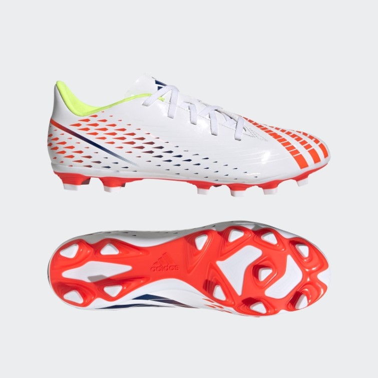 Predator Edge.4 Chaussures De Football Pour Terrain Souple Adidas Blanc