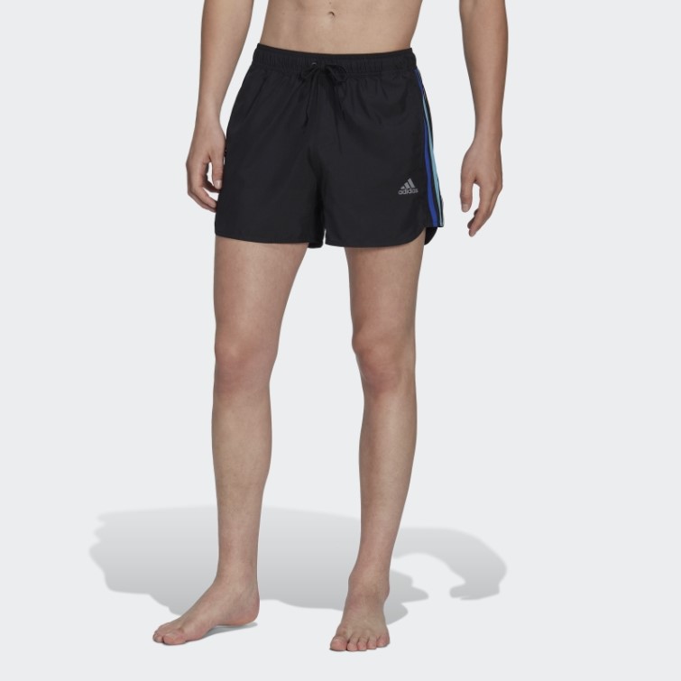 Adidas Short De Bain Rétro Fendu Très Court Noir