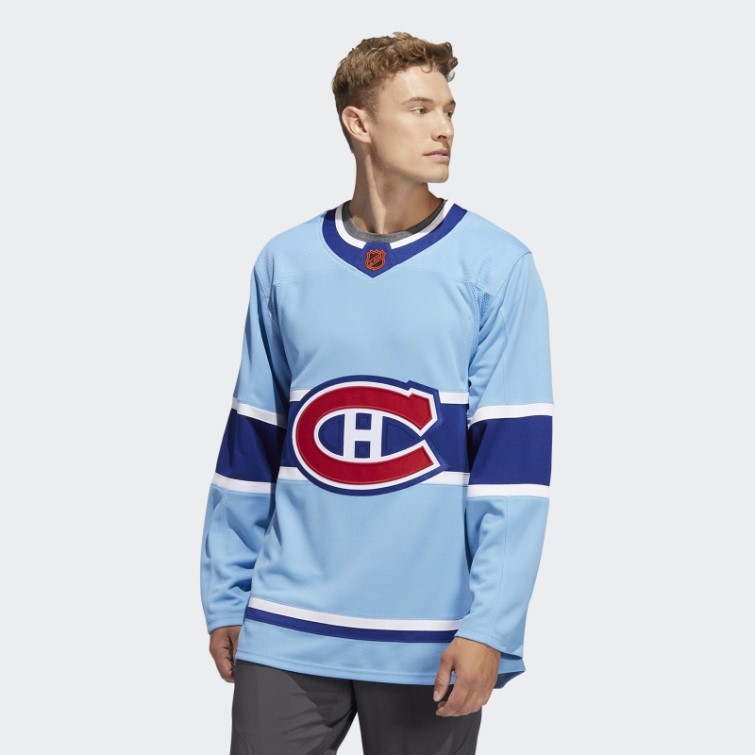 Chandail Canadien Authentique Avec Mot-symbole Inversé Adidas Bleu Ciel 10