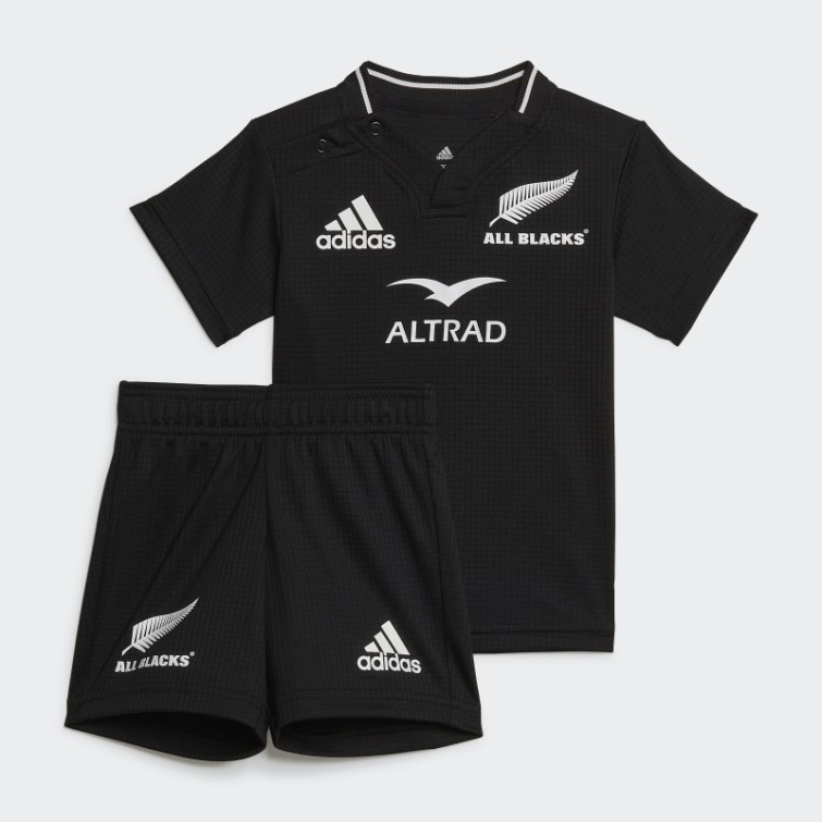 Kit Bébé All Blacks Rugby Replica Domicile Adidas Noir
