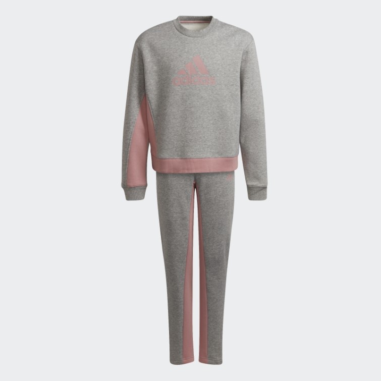Badge Of Sport Survetement Coton Adidas Gris Moyen