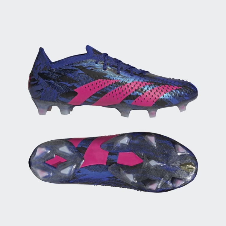 Adidas Predator Precision Paul Pogba.1 Chaussures Basses Pour Sol Ferme Bleu