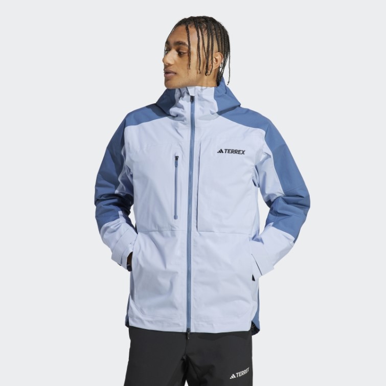Veste De Randonnée Adidas Terrex Xploric Rain.rdy Bleu Aube