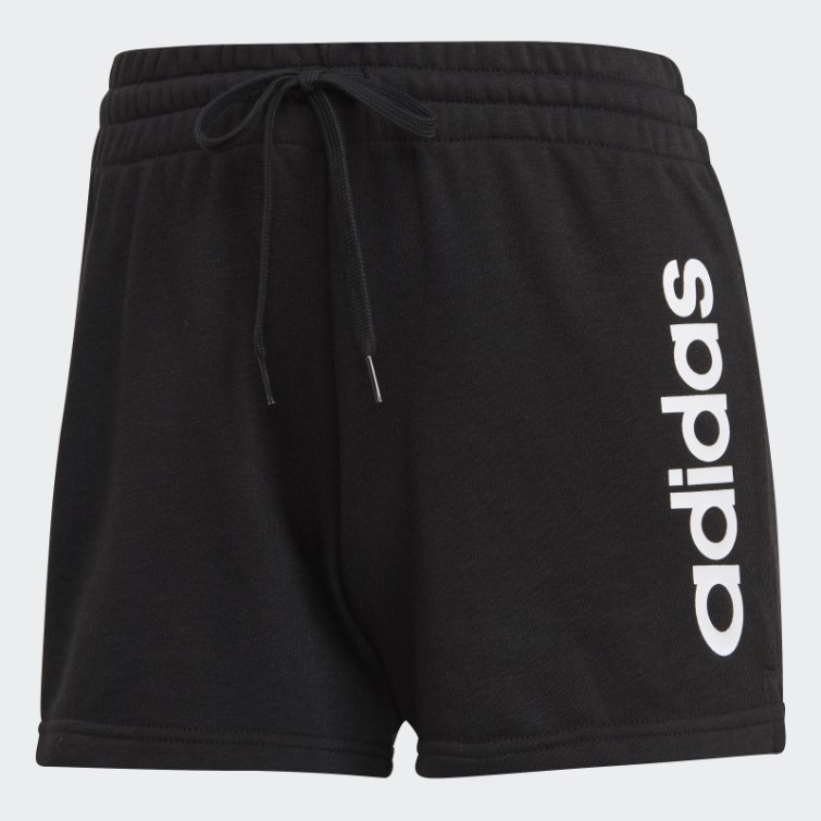 Adidas Essentials Slim Logo Shorts Blanc Chaud