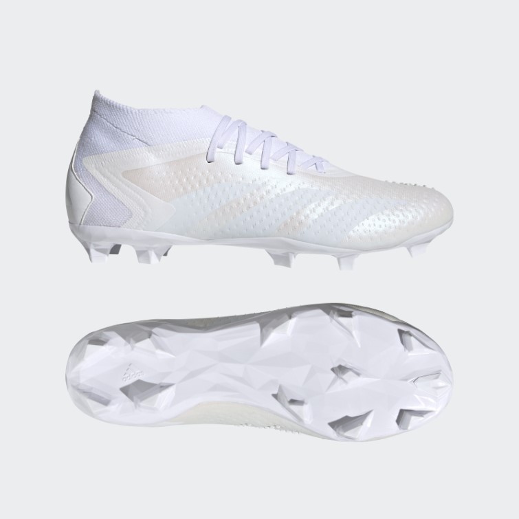 Adidas Predator Precision.2 Chaussures De Sol Ferme Blanc Chaud