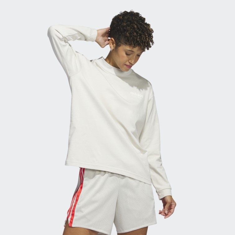 Select T-shirt à Col Montant Et Manches Longues En Aluminium Adidas Fashion