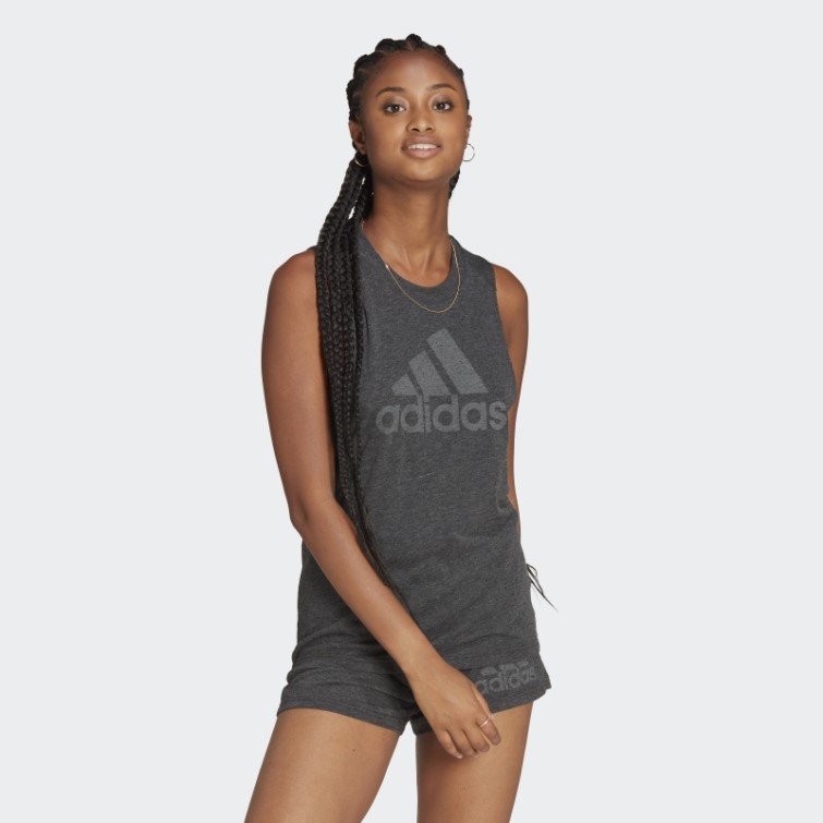 Débardeur Adidas Future Icons Winners 3.0 Noir Chiné